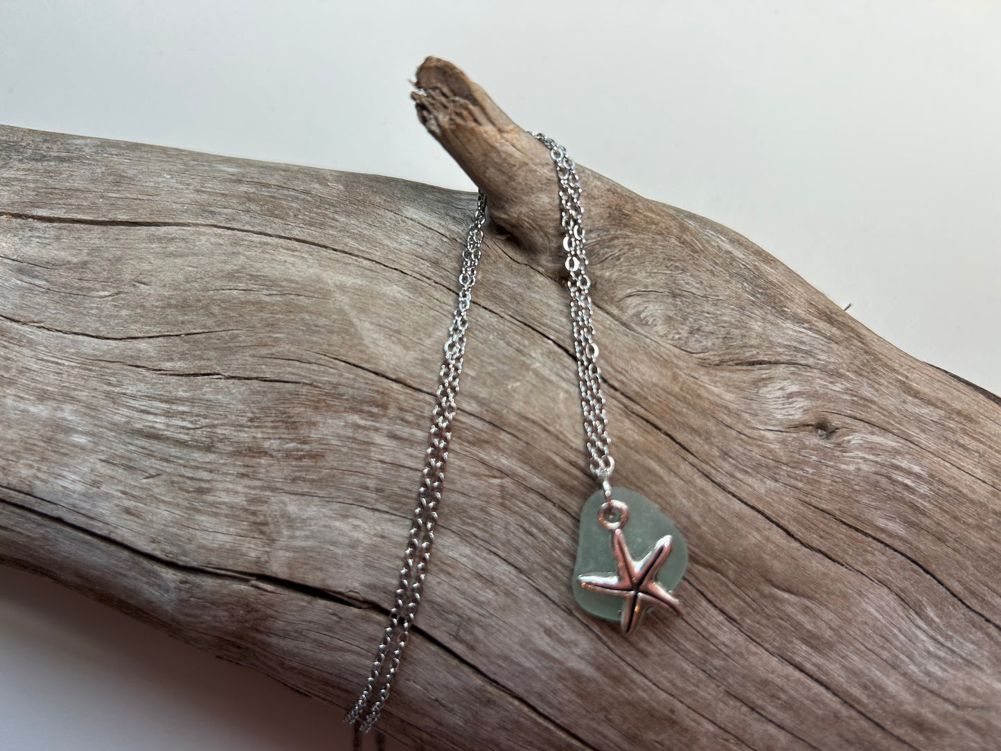 Genuine Lake Superior Sea Glass Charm Zen Boho Necklace