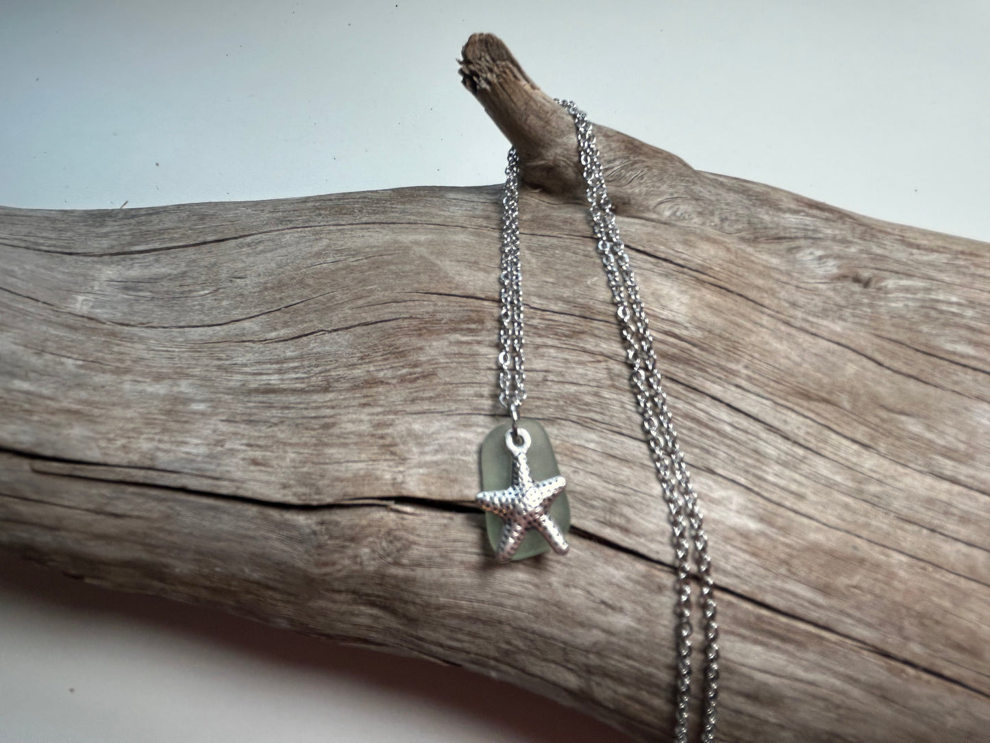 Genuine Lake Superior Sea Glass Charm Zen Boho Necklace