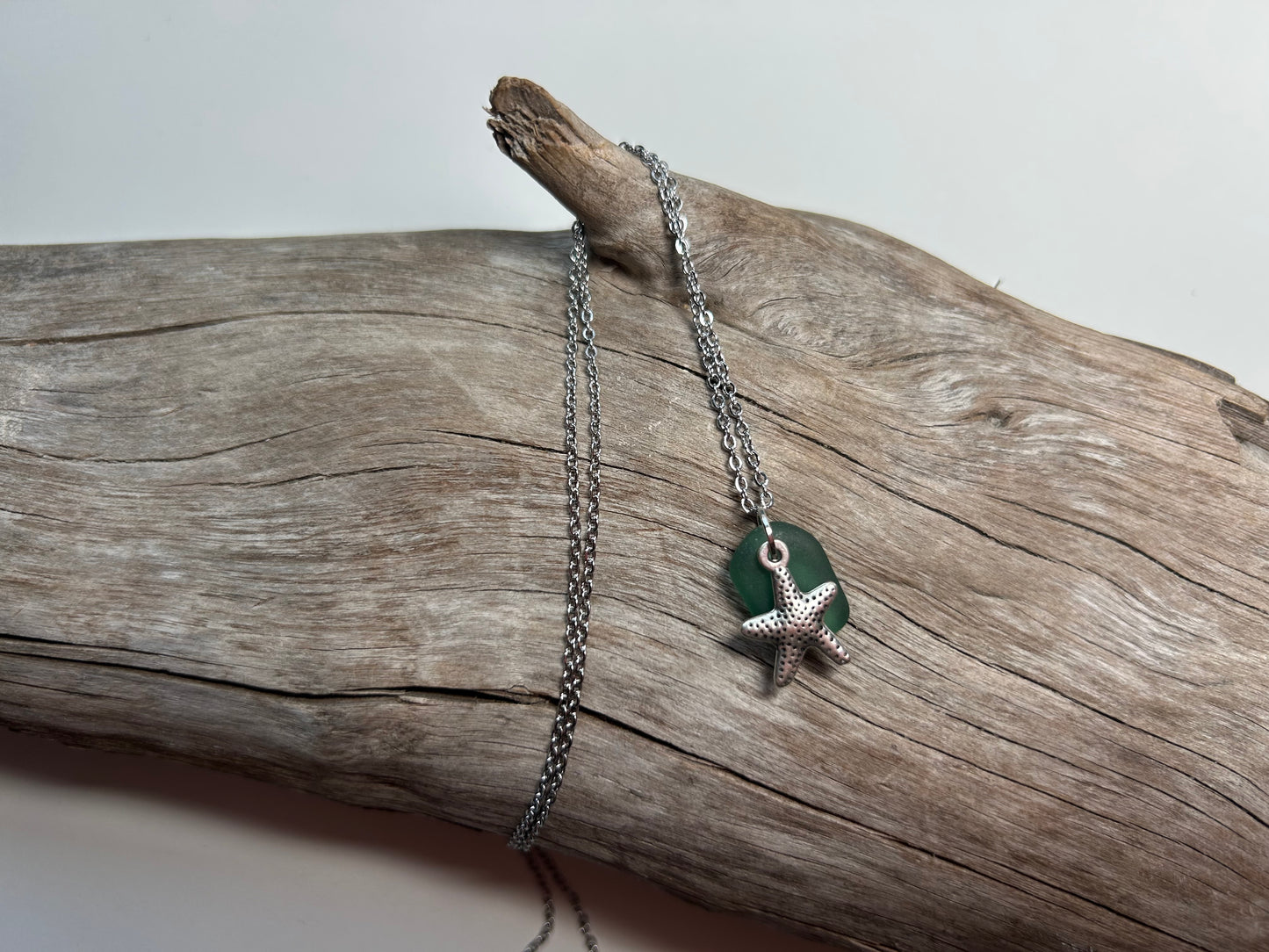 Genuine Lake Superior Sea Glass Charm Zen Boho Necklace