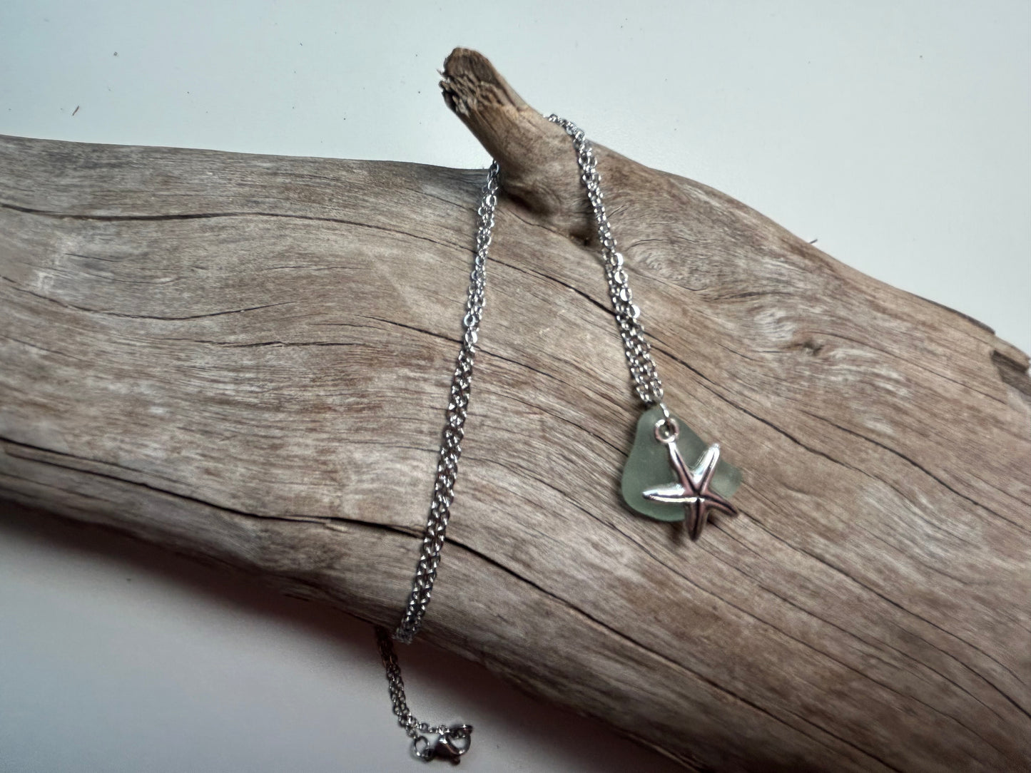 Genuine Lake Superior Sea Glass Charm Zen Boho Necklace