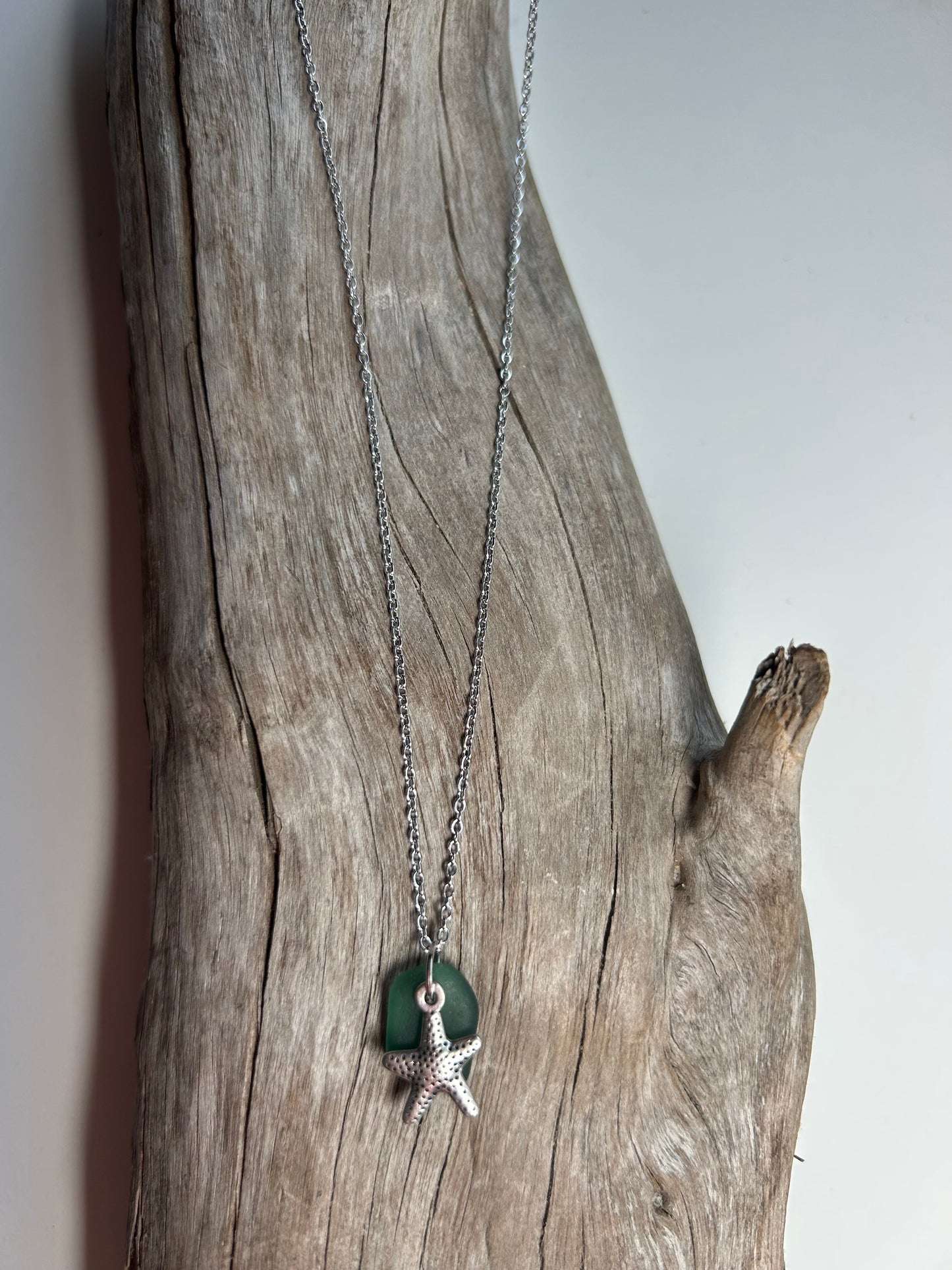 Genuine Lake Superior Sea Glass Charm Zen Boho Necklace