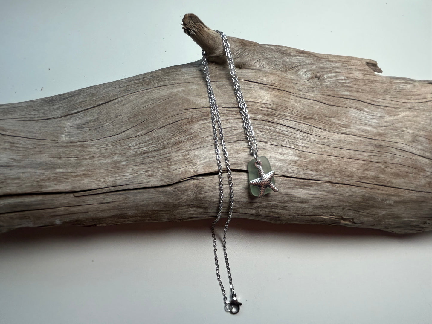 Genuine Lake Superior Sea Glass Charm Zen Boho Necklace