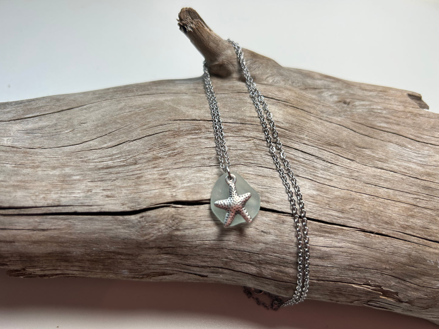 Genuine Lake Superior Sea Glass Charm Zen Boho Necklace