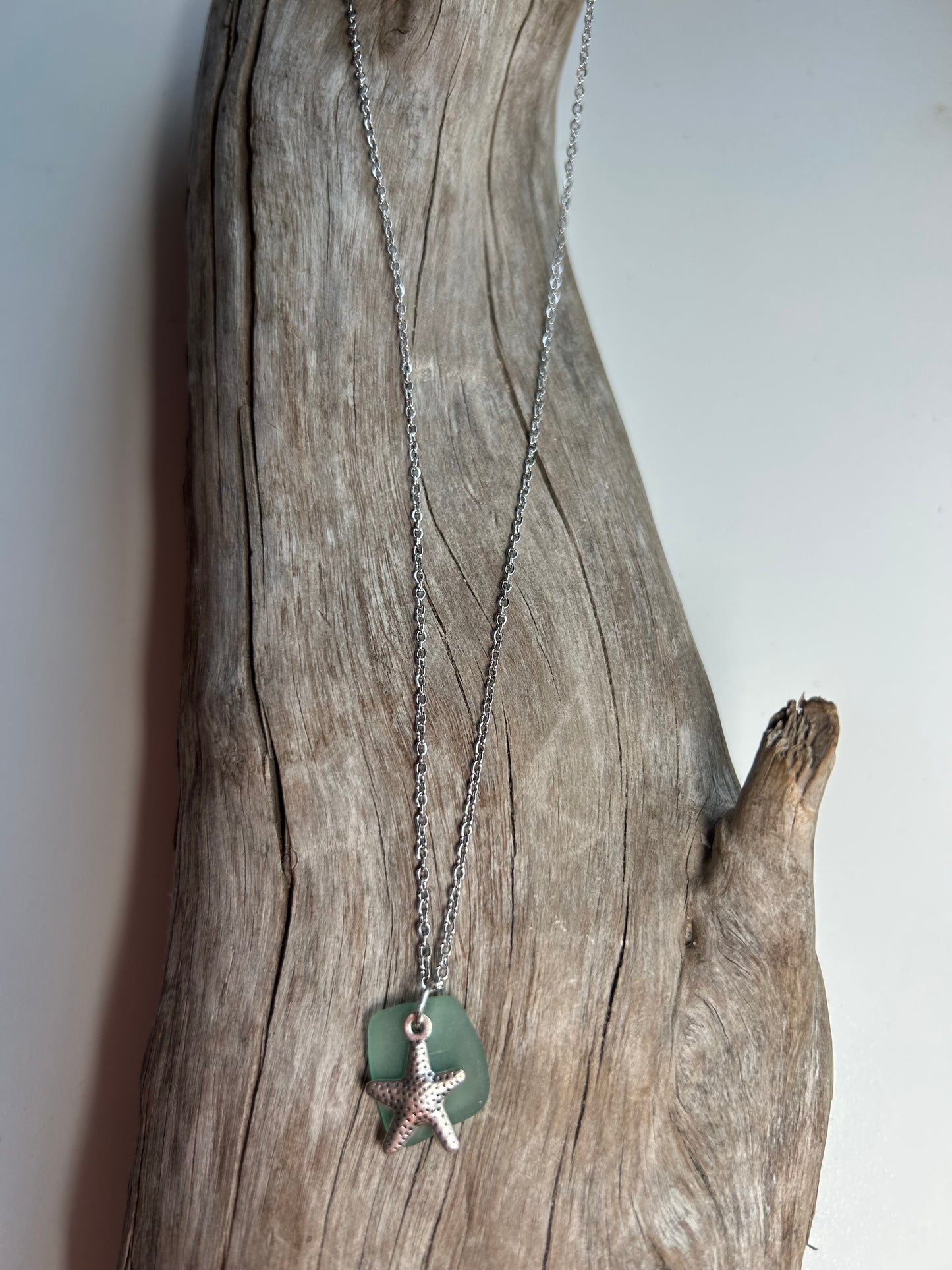 Genuine Lake Superior Sea Glass Charm Zen Boho Necklace