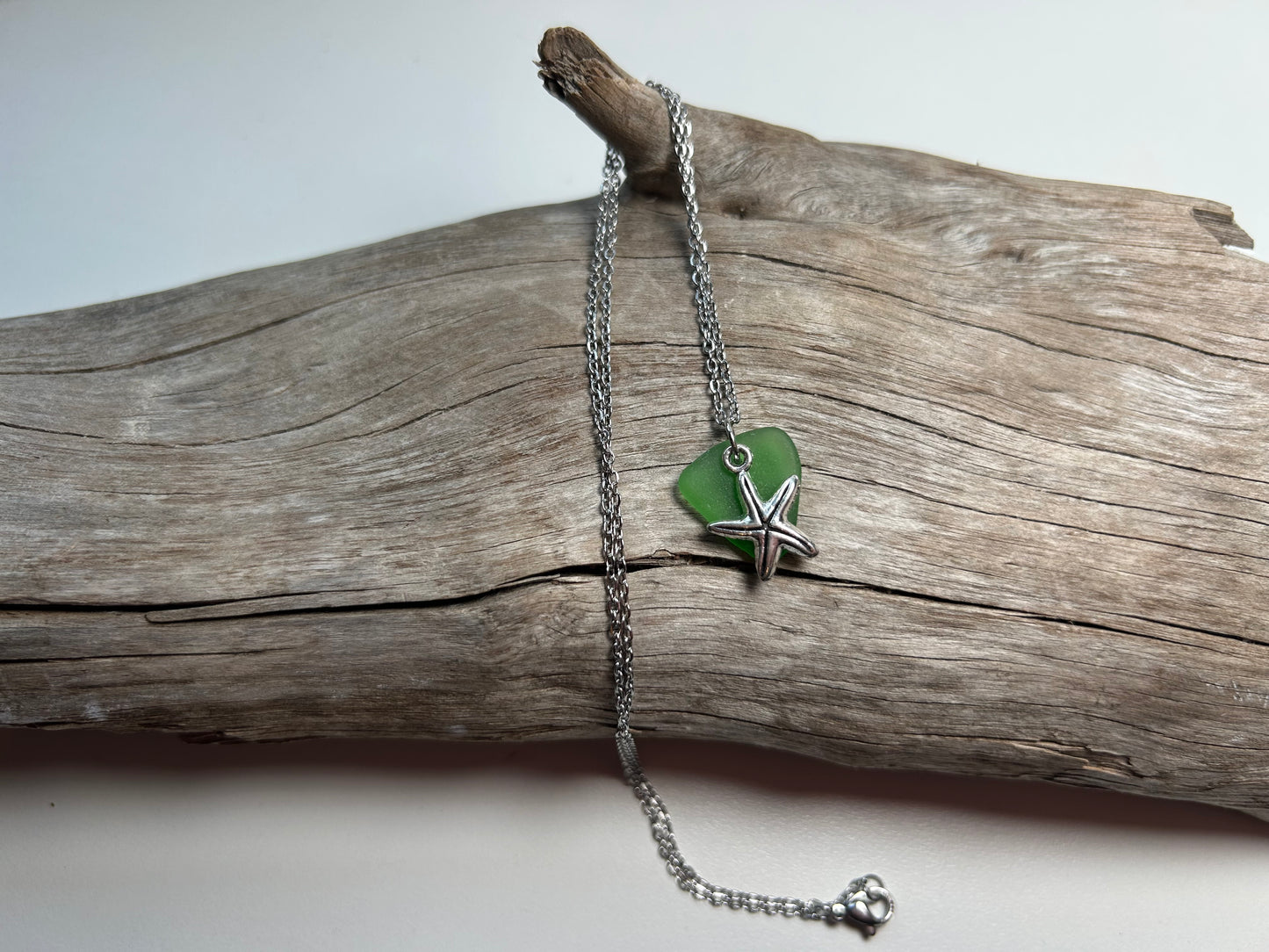 Genuine Lake Superior Sea Glass Charm Zen Boho Necklace