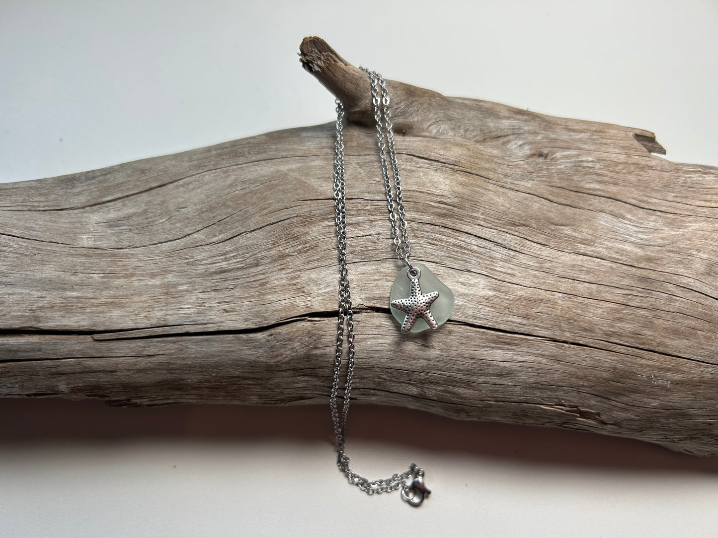 Genuine Lake Superior Sea Glass Charm Zen Boho Necklace