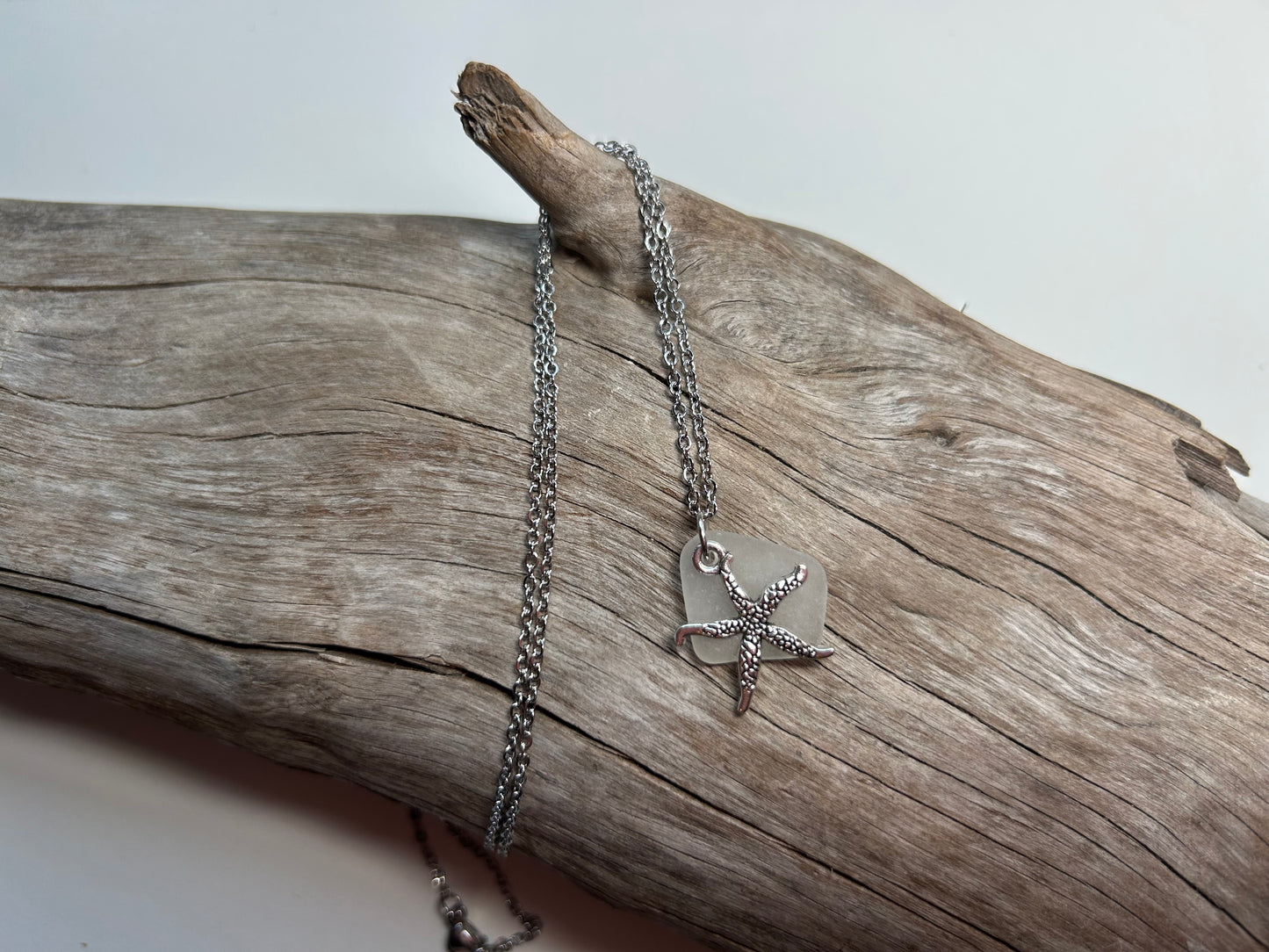 Genuine Lake Superior Sea Glass Charm Zen Boho Necklace