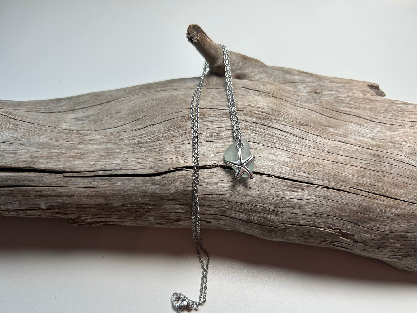 Genuine Lake Superior Sea Glass Charm Zen Boho Necklace