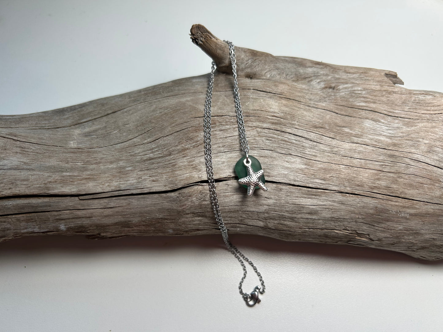 Genuine Lake Superior Sea Glass Charm Zen Boho Necklace