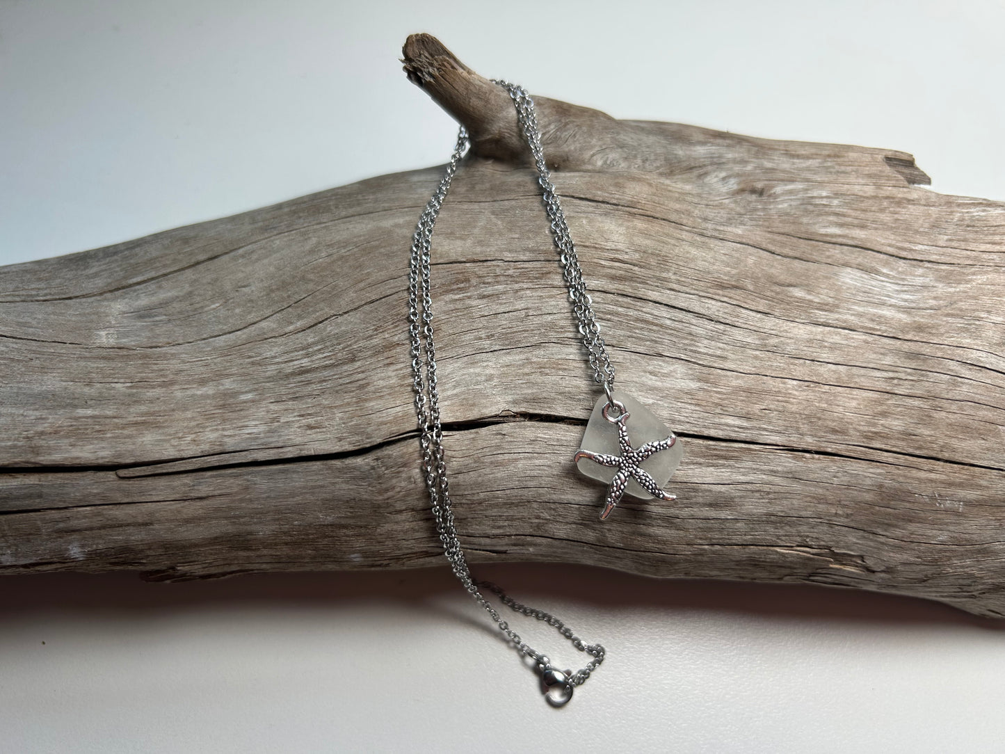 Genuine Lake Superior Sea Glass Charm Zen Boho Necklace