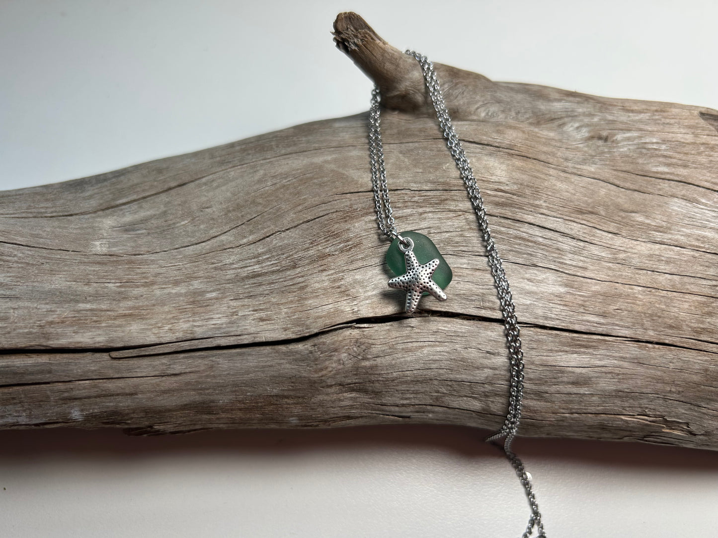 Genuine Lake Superior Sea Glass Charm Zen Boho Necklace