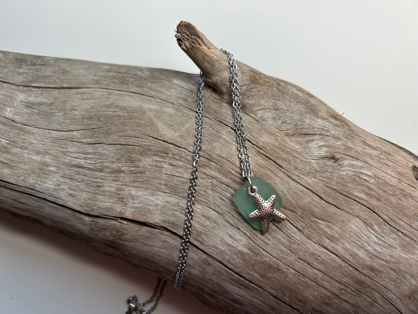 Genuine Lake Superior Sea Glass Charm Zen Boho Necklace