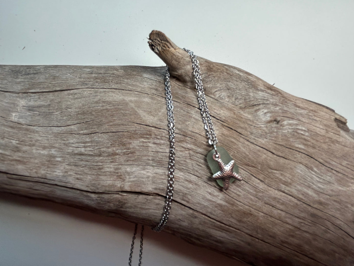 Genuine Lake Superior Sea Glass Charm Zen Boho Necklace