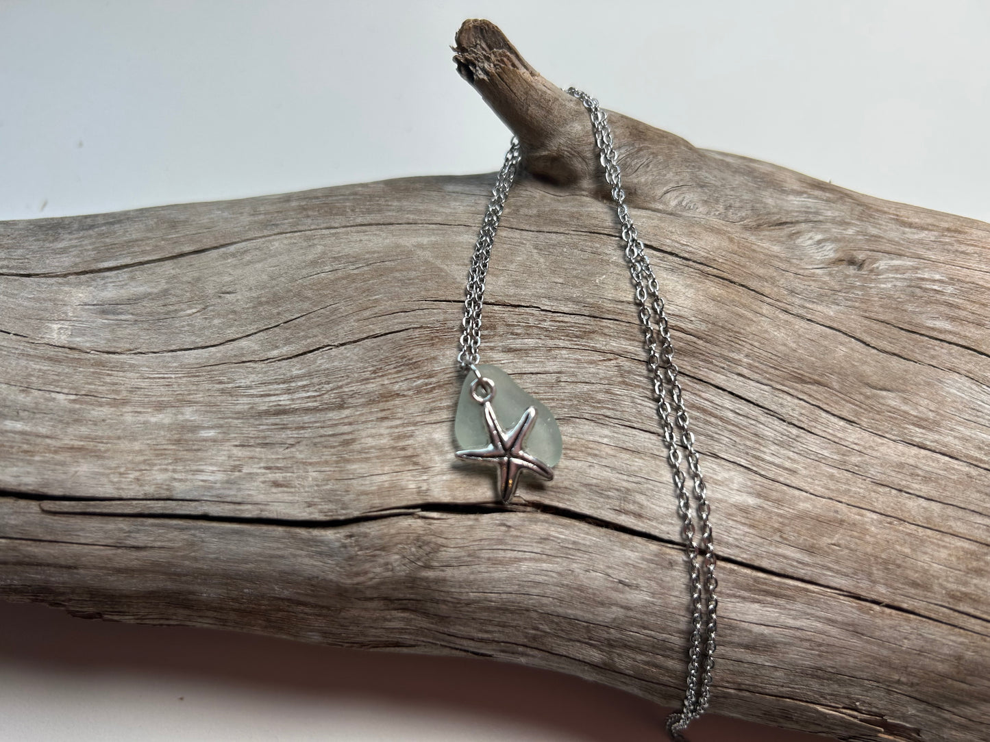 Genuine Lake Superior Sea Glass Charm Zen Boho Necklace