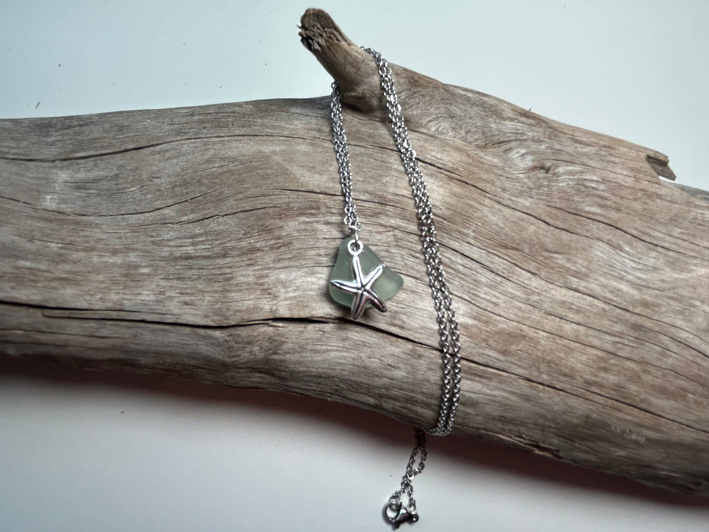 Genuine Lake Superior Sea Glass Charm Zen Boho Necklace