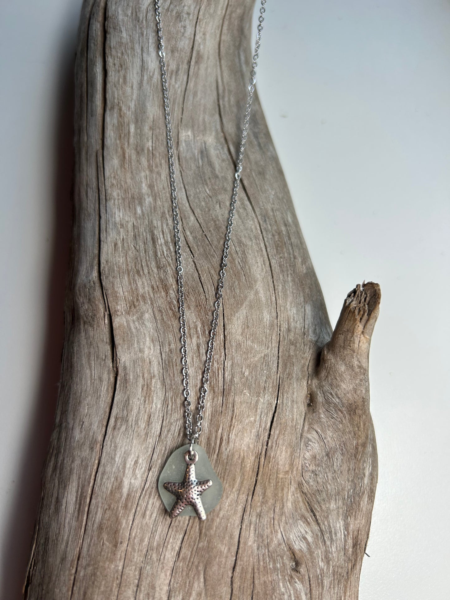 Genuine Lake Superior Sea Glass Charm Zen Boho Necklace