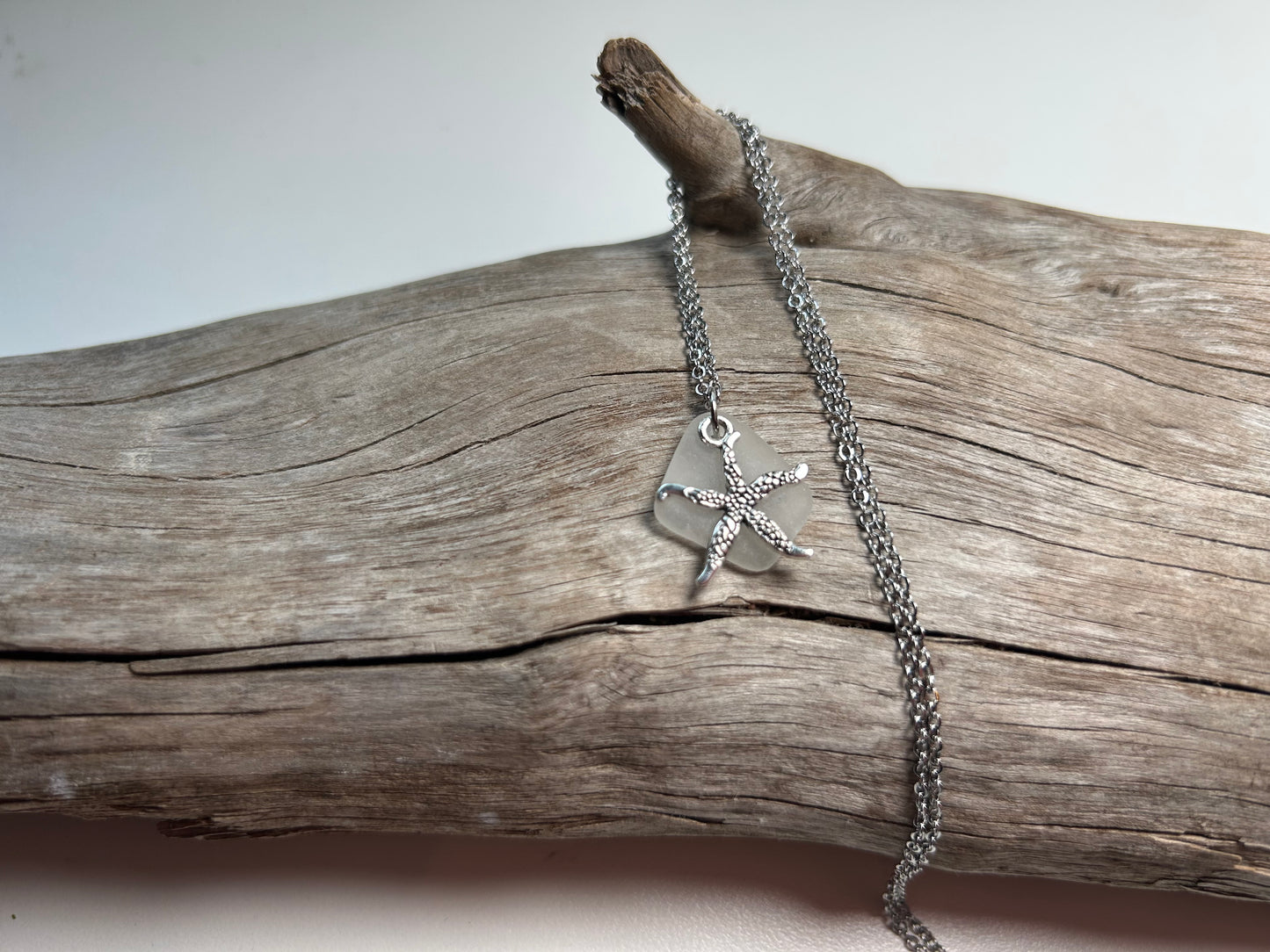 Genuine Lake Superior Sea Glass Charm Zen Boho Necklace