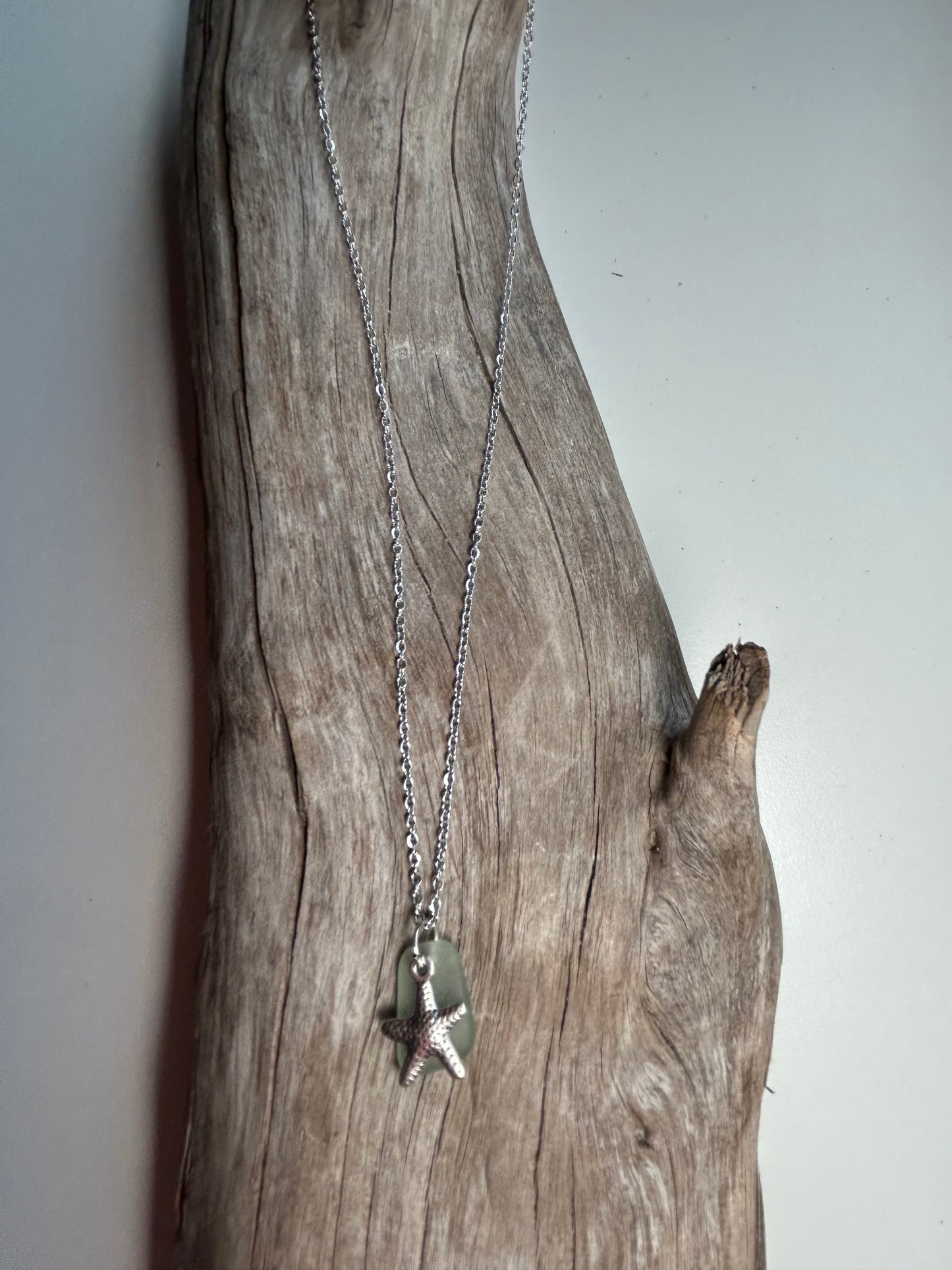 Genuine Lake Superior Sea Glass Charm Zen Boho Necklace