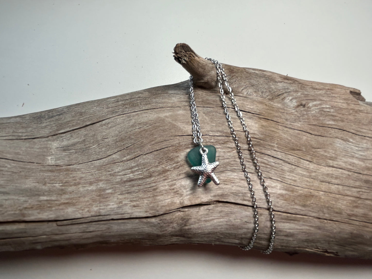 Genuine Lake Superior Sea Glass Charm Zen Boho Necklace