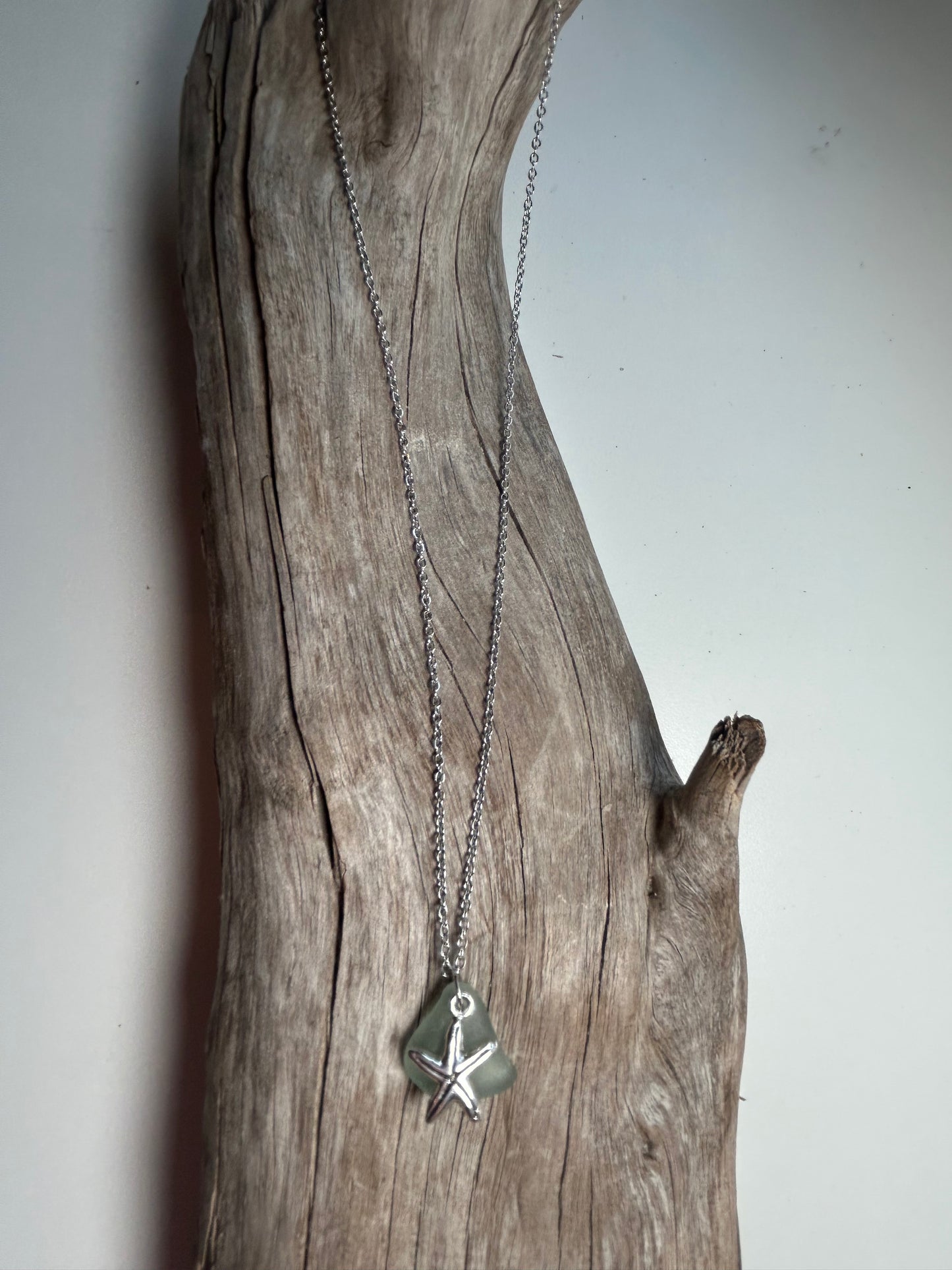 Genuine Lake Superior Sea Glass Charm Zen Boho Necklace