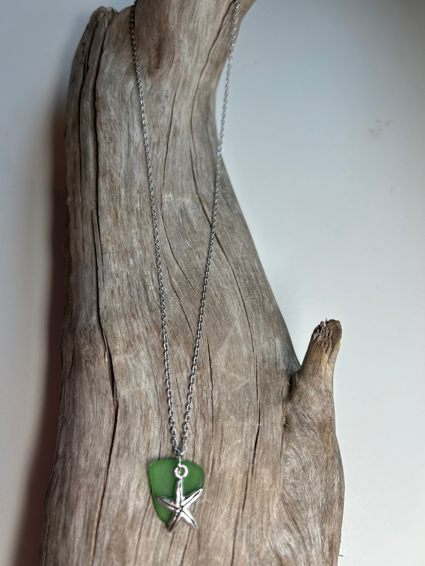 Genuine Lake Superior Sea Glass Charm Zen Boho Necklace